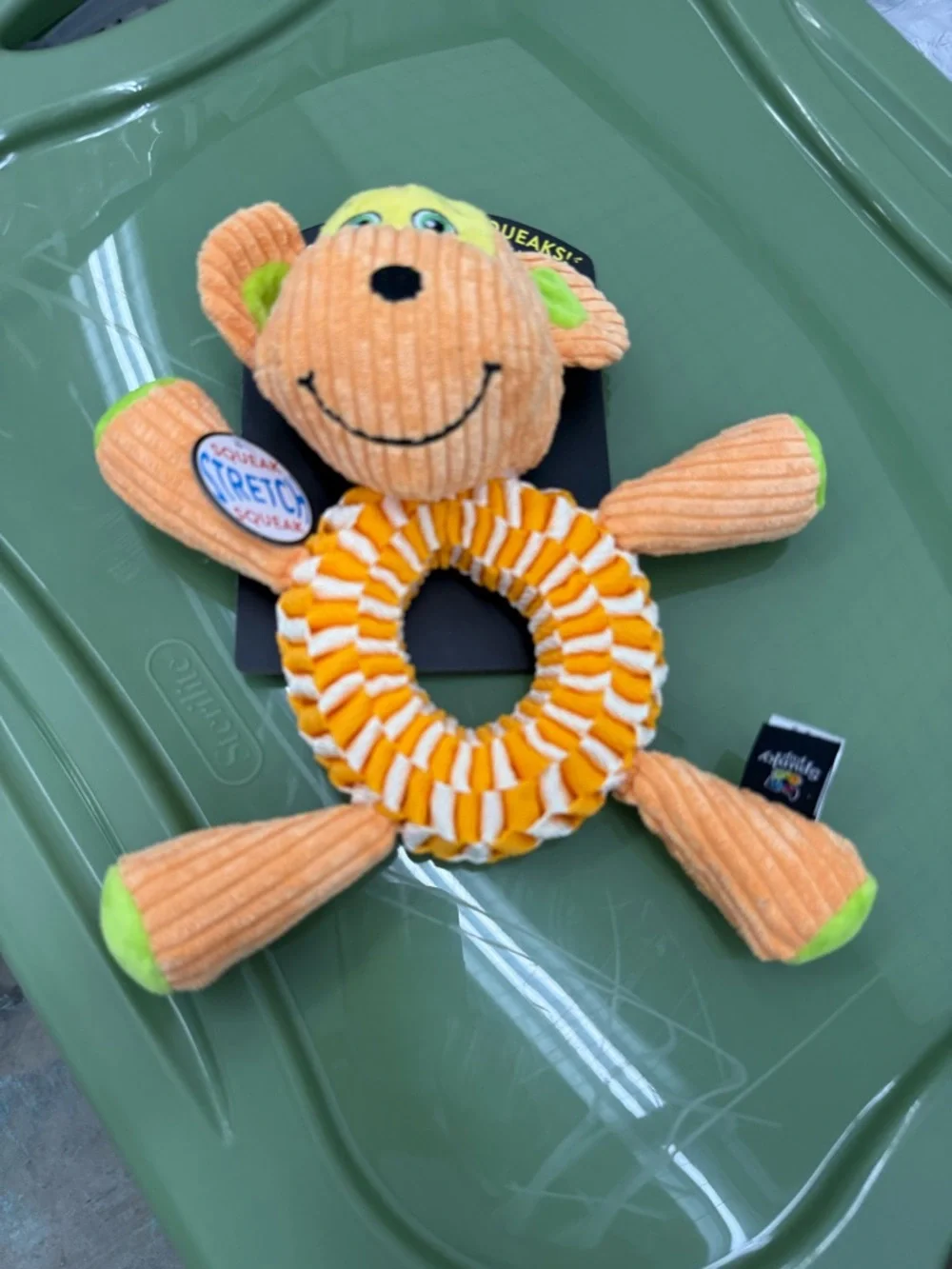 Beige Wibbleez Stretch and Tug Toys Orange